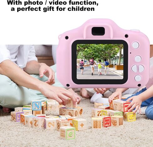 Camera Kids Camera Mini Kids Camer for Girls 2.0in IPS Color Portable Children's Digital Camera with Photo Video Function HD 1080P Children Camera with Neck Lanyard for New Year Pink in Saudi Arabia