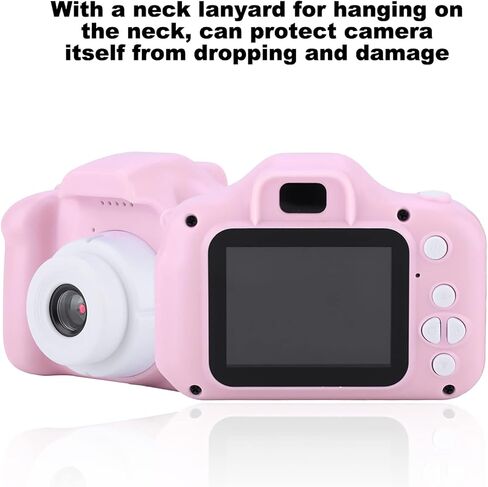Camera Kids Camera Mini Kids Camer for Girls 2.0in IPS Color Portable Children's Digital Camera with Photo Video Function HD 1080P Children Camera with Neck Lanyard for New Year Pink in Saudi Arabia
