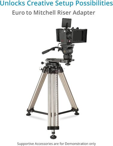 PROAIM Mitchell Riser Adapter Euro/Elemac Base Mount for Cinema Dolly, Bazooka & More. Heavy-Duty Height Riser with Accessory Mounting Options. Stable Camera Base, Payload 200kg/440lb (MA-293-00) in Saudi Arabia