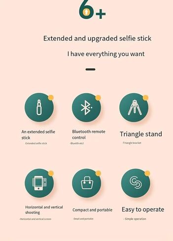 PINHEN Selfie Stick Tripod, Stable Tripod Stand with Detachable Wireless Remote Control, Compatible with iPhone 15 Pro Max/15 Plus/14/13, Samsung, LG, Google Smartphones (Black) in Saudi Arabia