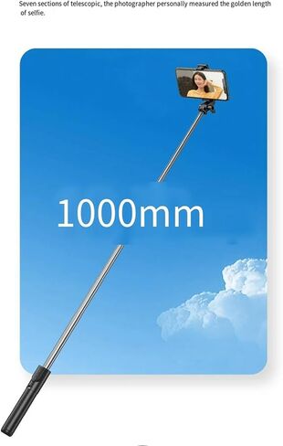 PINHEN Selfie Stick Tripod, Stable Tripod Stand with Detachable Wireless Remote Control, Compatible with iPhone 15 Pro Max/15 Plus/14/13, Samsung, LG, Google Smartphones (Black) in Saudi Arabia