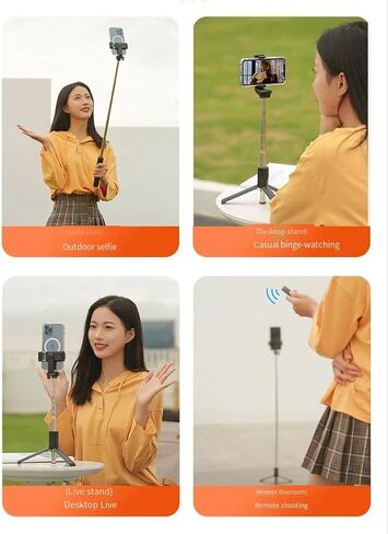 PINHEN Selfie Stick Tripod, Stable Tripod Stand with Detachable Wireless Remote Control, Compatible with iPhone 15 Pro Max/15 Plus/14/13, Samsung, LG, Google Smartphones (Black) in Saudi Arabia