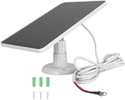 Fockety Solar Panel for Security Camera, 10W Solar Panel for Outdoor Camera Compatible with Google Nest, Doorbell 2K Camera, Video Doorbell 2, Doorbell 3, Solar Charger for (for in Saudi Arabia