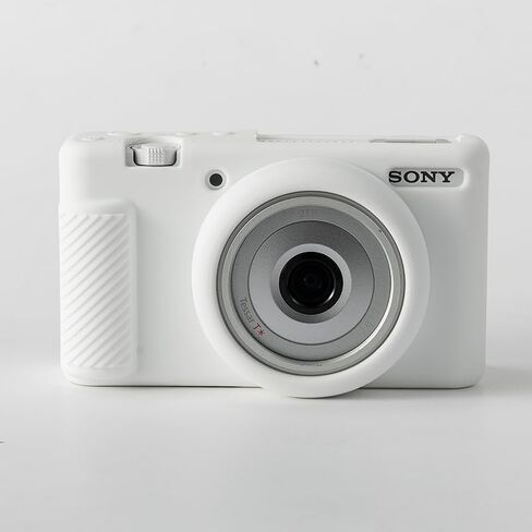 حافظة Canboc لكاميرا Sony ZV-1F/ ZV-1 II/ZV-1M2 الرقمية، غطاء سيليكون ناعم لكاميرا ZV1F، مضاد للخدش، أبيض (الجراب فقط) in Kuwait