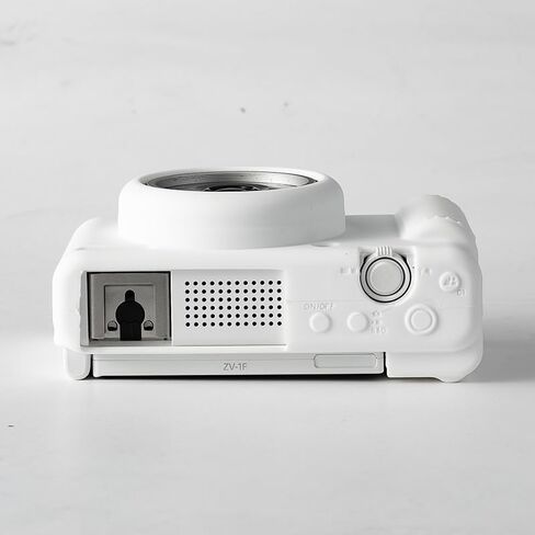 حافظة Canboc لكاميرا Sony ZV-1F/ ZV-1 II/ZV-1M2 الرقمية، غطاء سيليكون ناعم لكاميرا ZV1F، مضاد للخدش، أبيض (الجراب فقط) in Kuwait