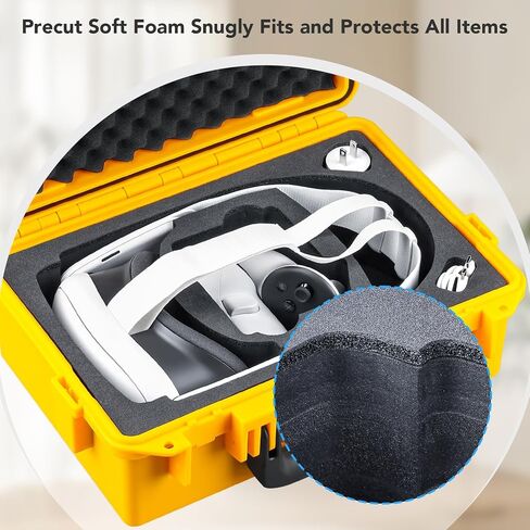 Lykus Titan OQ200 Waterproof Hard Case, Works with Quest 3/Quest 2, Fit Official Elite Head Strap, Better Protection [CASE ONLY] in Saudi Arabia