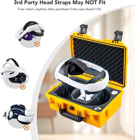 Lykus Titan OQ200 Waterproof Hard Case, Works with Quest 3/Quest 2, Fit Official Elite Head Strap, Better Protection [CASE ONLY] in Saudi Arabia