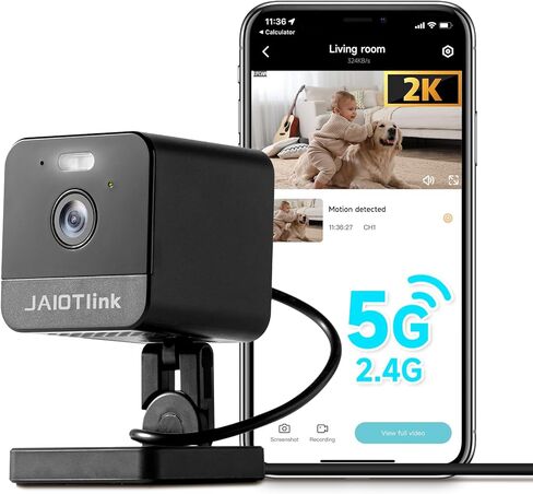 1080P 2.4g/5g Indoor Camera, Plug-in Cameras for Home Security w/Night Vision, Baby/Elder/Home Cameras Indoor with Phone App, Motion Detection, 2-Way Talk, WiFi Camera Compatible w/Alexa in Saudi Arabia