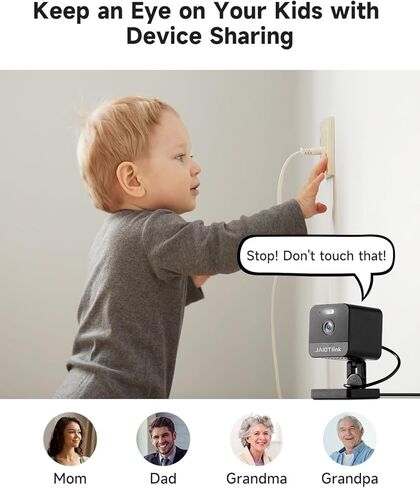 1080P 2.4g/5g Indoor Camera, Plug-in Cameras for Home Security w/Night Vision, Baby/Elder/Home Cameras Indoor with Phone App, Motion Detection, 2-Way Talk, WiFi Camera Compatible w/Alexa in Saudi Arabia
