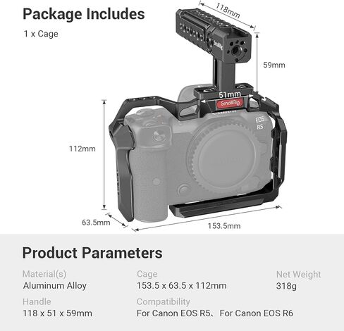 SmallRig Camera Cage Kit for Canon R5 and R6 3185 in Saudi Arabia