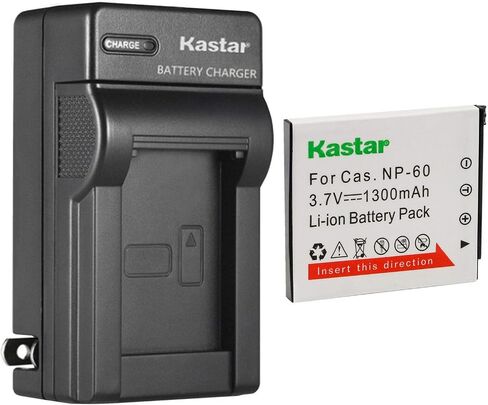 Kastar AC Wall Battery Charger Replacement for Casio NP-60 CNP-60 Battery, BC-60L Charger, Casio Exilim EX-FS10 EX-S10 EX-S12 EX-Z9 EX-Z19 EX-Z20 EX-Z21 EX-Z25 EX-Z29 EX-Z80 EX-Z85 EX-Z90 in Saudi Arabia