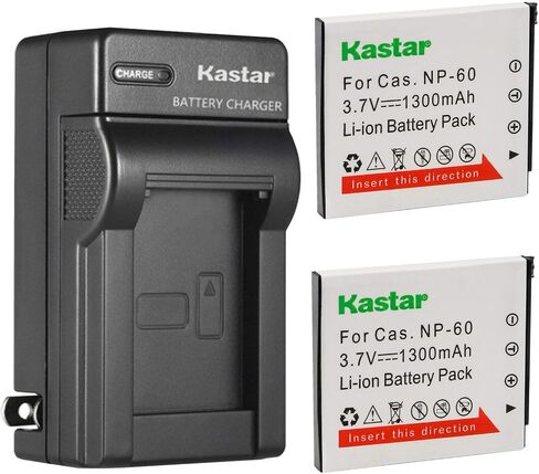 Kastar AC Wall Battery Charger Replacement for Casio NP-60 CNP-60 Battery, BC-60L Charger, Casio Exilim EX-FS10 EX-S10 EX-S12 EX-Z9 EX-Z19 EX-Z20 EX-Z21 EX-Z25 EX-Z29 EX-Z80 EX-Z85 EX-Z90 in Saudi Arabia