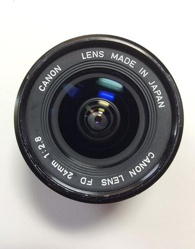 عدسة كانون FD مقاس 24 مم 1:2.8 لكاميرات SLR DSLR (متجددة)، زاوية واسعة، أسود in Saudi Arabia