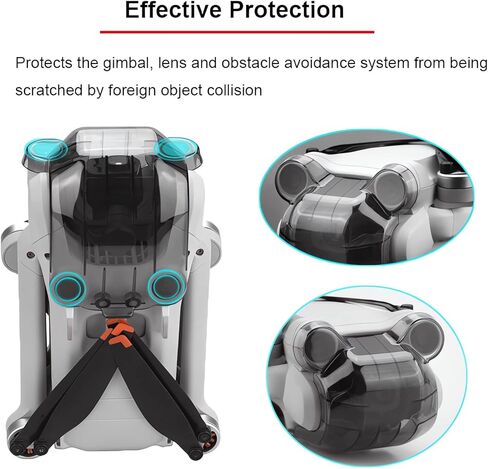 حزام حامل المروحة + غطاء للعدسات Gimbal لـ DJI Mini 3 Pro Drone Props Blade Guard ملحقات حماية (محدثة) in Kuwait