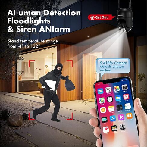 8 قطع نظام أمان لاسلكي Vcamdo، نظام كاميرا أمان PTZ للقبة الخارجية، مراقبة 8 قنوات 5 ميجابكسل NVR، رؤية ليلية، إنذار الأضواء الكاشفة، تطبيق عن بعد، صوت ثنائي الاتجاه، 2K، عموم/إمالة/تكبير رقمي (2 تيرابايت) in Saudi Arabia