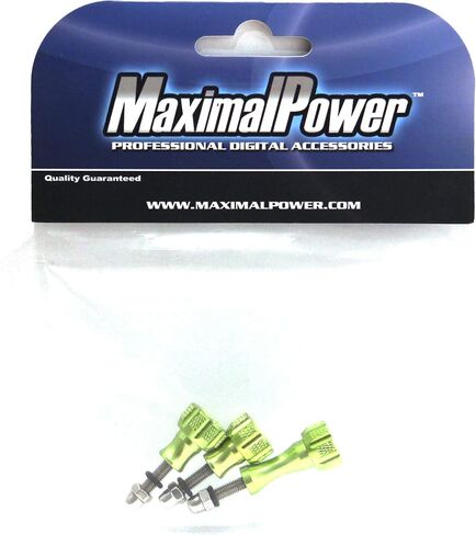 MaximalPower CA GP CNC Screw(BK) Aluminum Thumb Knob Bolt Nut Screw Kit for GoPro Hero 4/3+/3/2/1, Pack of 3 (Black) in Kuwait
