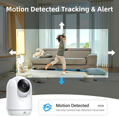 كاميرا أمان داخلية، كاميرات واي فاي 5G 2.4G للمنزل مع دورية، كاميرا للحيوانات الأليفة/الأطفال مع تطبيق الهاتف، مكالمة بنقرة واحدة، عموم/إمالة، صوت ثنائي الاتجاه، اكتشاف الإنسان، تتبع تلقائي، 24/7، تعمل مع Alexa in Kuwait