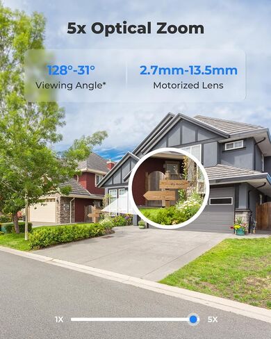 REOLINK 4K PoE Home Security Camera, IP Camera with 128 Degree, 2.8mm Lens, 5X Optical Zoom & IK10 Vandalproof for Outdoor Surveillance, Smart Detection, No PT Supported, RLC-842A (Renewed) in Saudi Arabia
