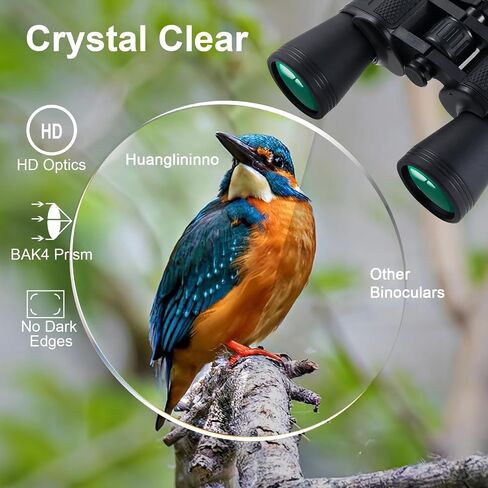 20X50 High Power Binoculars for Adults and Kids with Low Light Vision，Large View Waterproof Binoculars for Bird Watching Hunting Concert Traveling Theater Opera Sightseeing in Saudi Arabia