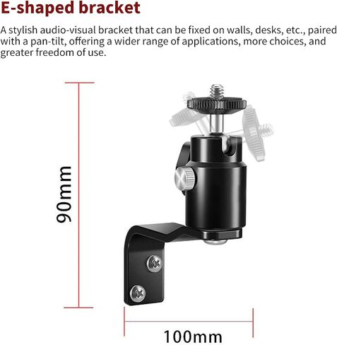 Camera Wall Mount, Flexible Arm Bracket with 1/4" Screws, 5/8" Stud, E Shape Wall Vertical Anchor for Cameras, Lights, Phones in Saudi Arabia