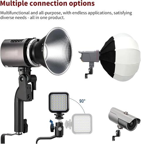 Camera Wall Mount, Flexible Arm Bracket with 1/4" Screws, 5/8" Stud, E Shape Wall Vertical Anchor for Cameras, Lights, Phones in Saudi Arabia