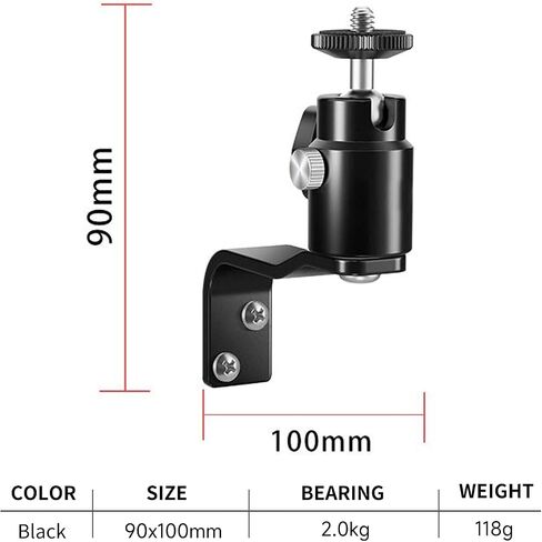 Camera Wall Mount, Flexible Arm Bracket with 1/4" Screws, 5/8" Stud, E Shape Wall Vertical Anchor for Cameras, Lights, Phones in Saudi Arabia