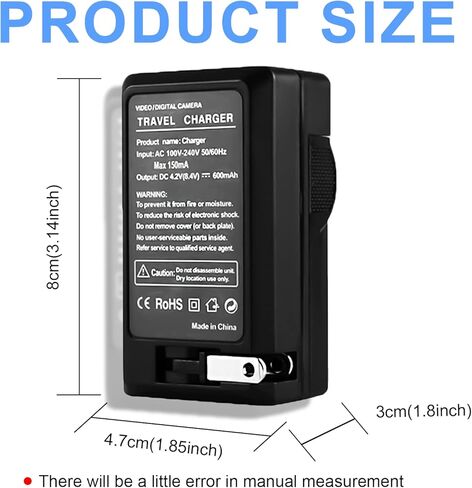 شاحن بطارية NP-FZ100 شاحن BC-QZ1 مع قابس متوافق مع كاميرات Sony Alpha 9 وA9 وAlpha 9R وA9R وAlpha 9S A9S وA7RIII A7R3 وa7 II وغيرها من الكاميرات in Kuwait