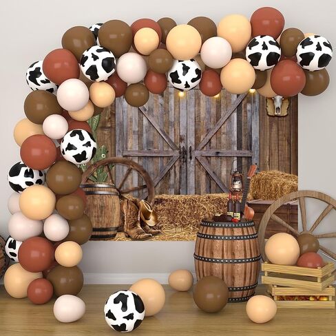 Chloroplastid Western Cowboy Backdrop 7x5ft Western Party Decorations Wild West Saloon Rodeo Barn Photography Background Cowboy Theme Birthday Party Decor Banner Photoshoot Supplies in Saudi Arabia