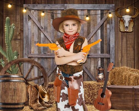 Chloroplastid Western Cowboy Backdrop 7x5ft Western Party Decorations Wild West Saloon Rodeo Barn Photography Background Cowboy Theme Birthday Party Decor Banner Photoshoot Supplies in Saudi Arabia