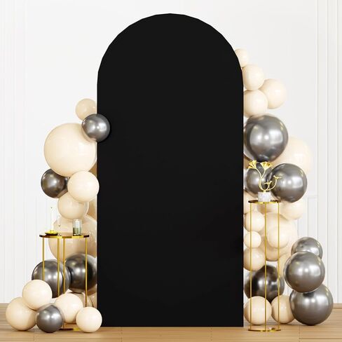 البيج غطاء قوس الزفاف غطاء خلفية قوس 2.6x6ft دنة كيارا قوس حامل يغطي أنيقة جاهزة جولة أعلى قوس خلفية تمتد خلفية يغطي لحفل زفاف Backgound in Saudi Arabia