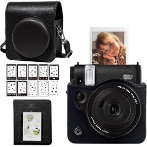 CAIYOULE Camera Case for Fujifilm Instax Mini 99，Fuji Mini 99 Instant Camera Bag With Mini 3inch Photo Album and Mini Photo Border Sticker(No Camera)-Black