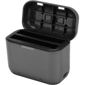 Fast Battery Charger Hub for Insta 360 X3 Camera, Portable Dual Channel Battery Quick Charging Storage Station with Type C Cable for Insta 360 X3