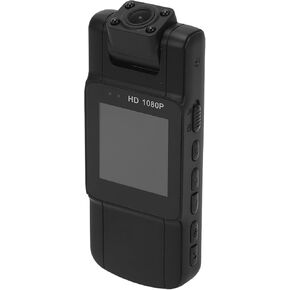 Body Camera, Mini Body Camera Video Recorder with Night Vision, 180 Degree Rotation Wearable Camera for Lectures Meetings Interviews