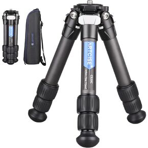 ARTCISE Compact Mini Carbon Tripod Lightweight Portable Travel Carbon Fiber Tripod Desktop Video Tripod for DSLR Camera Digital Mobile Phone Max Load 22lb/10kg