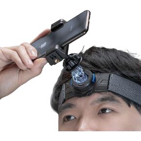 Head Strap Mount with Magnetic Base, Quick Release Head Belt Mount Compatible with iPhone 15/14/13 and Most Phones (Black-01)