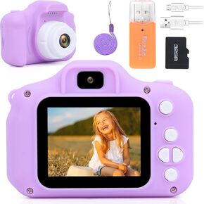 Christmas Birthday Gifts for Kids, Kids Camera for Kids,Toys for 3 4 5 6 7 8 9 10 11 12 Year Old Girls and Boys 32GB SD Card