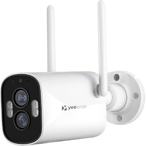 WiFi Outdoor Security Camera, 3MP Wireless Home Surveillance Camera, Plug-in Dual Lens WiFi Camera, 10x Hybrid Zoom, Spotlight Camera, Color Night Vision, 24/7 Protection