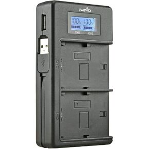 USB Dedicated Duo Charger LCD for Fujifilm NP-W126 Batteries