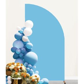 White Half Moon Arch Backdrop Stand Cover 6 FT Wedding Backdrop Arch Cover Spandex Fitting Balloon Chiara Backdrop Cover for Birthday Party Baby Shower Backdrop Decor (White, 3x6FT)
