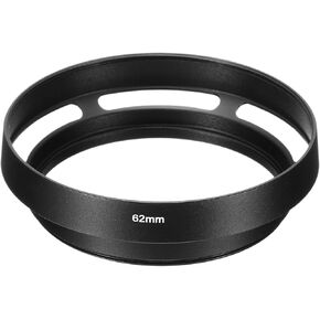 PATIKIL 52mm Lens Hood, Standard Vented Matte Surface Anti-Reflective Inside Hollow Lens Hood for Universal Camera Lens, Black