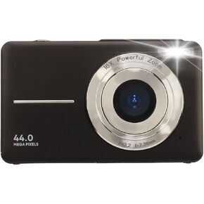 Digital Camera, 1080P Digital Point and Shoot Camera, 2.4 Inch IPS Screen, 16X Zoom, 44MP Compact Small Pocket Camera, for Kid Student Children Teens Girls Boys (Black)