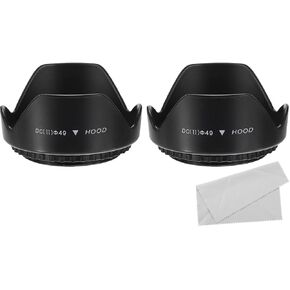 PATIKIL 49mm Camera Lens Hood, 2Pcs Flower Lens Hood Protector with Cloth for Anti-Reflection Blocks Excess Sunlight Enhance Camera Photography for Nikon, for Fujifilm, for Pentax