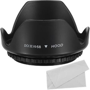 PATIKIL 49mm Camera Lens Hood, Flower Lens Hood Protector with Cleaning Cloth for Anti-Reflection Blocks Excess Sunlight to Reduce Lens Flare and Glare, Enhance Camera Photography