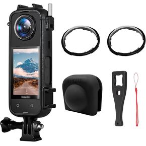 لمجموعة ملحقات Insta 360 X4، واقيات عدسة Insta 360 X4، وغطاء العدسة ودعامة تثبيت قفص الإطار لكاميرا Insta 360 X4 Action