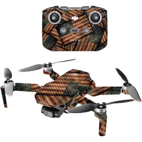 MightySkins Carbon Fiber Compatible with DJI Mini 2 Portable Drone - Patriot | Protective, Durable Textured Carbon Fiber Finish | Easy to Apply, Remove, and Change Styles | Made in The USA
