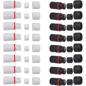 16 Set RJ45 Plug Waterproof Cap Protector Outdoor Ethernet Weatherproof End Cover for PoE Combiner Splitter Adapter Injector Kit Network IP Security Camera NVR Cam Connector
