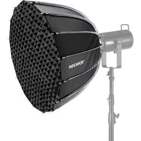 NEEWER 28"/70cm Parabolic Softbox Bowens Mount, Quick Release with Diffusers/Grid/Bag for Video Continuous Lighting CB60 CB200B MS60 MS150B Q4 Compatible with Godox Compatible with Aputure 600d, NS70P