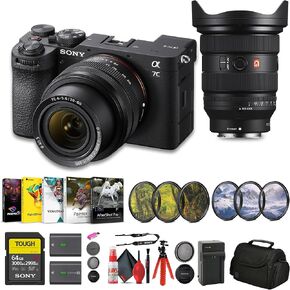 Sony a7C II Mirrorless Camera with 28-60mm Lens (ILCE-7CM2L/B) + Sony FE 16-35mm f/2.8 GM II Lens + 64GB SF-G Tough Card + Filter Kit + Bag + NP-FZ100 Compatible Battery + More (Renewed)