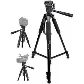 60" Inch Lightweight Portable Camera Tripod Stand with Carrying Bag for Sony, Nikon, Canon, Olympus, Pentax, Panasonic, Samsung Cameras and Camcorders
