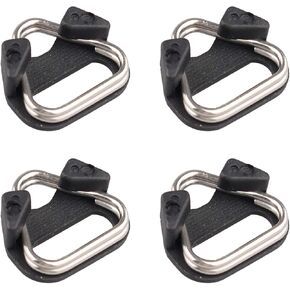 4PCS Stainless Steel Lug Ring Camera Strap Triangle Split Ring Hook Adapter + ABS Protector Plastic Cover Cap Compatible with D - SLR Rangefinder Mirrorless Compact Camera Eyelet (2 Pair)
